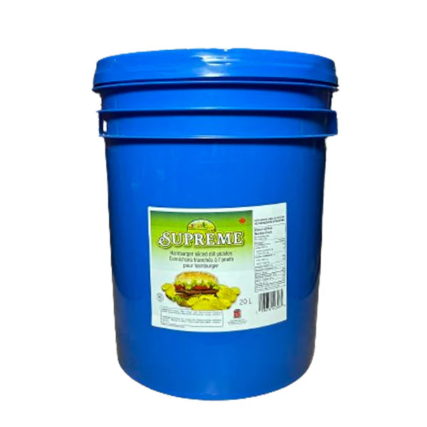 Supreme - Hamburger Sliced Dill Pickle - 20 L Pail