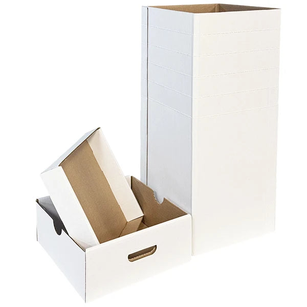 Tall Cake Box Adjustable Height Corrugated Bakery Box 3 Piece 10" x 10" x 24" - 10 Count