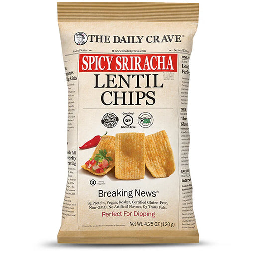 The Daily Crave Spicy Sriracha Lentil Chips 120g