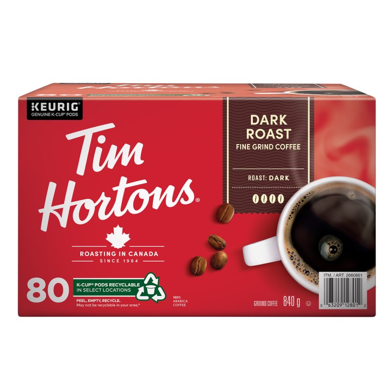 Tim Hortons - Dark Roast Single-serve K-Cup Pods - Pack of 80