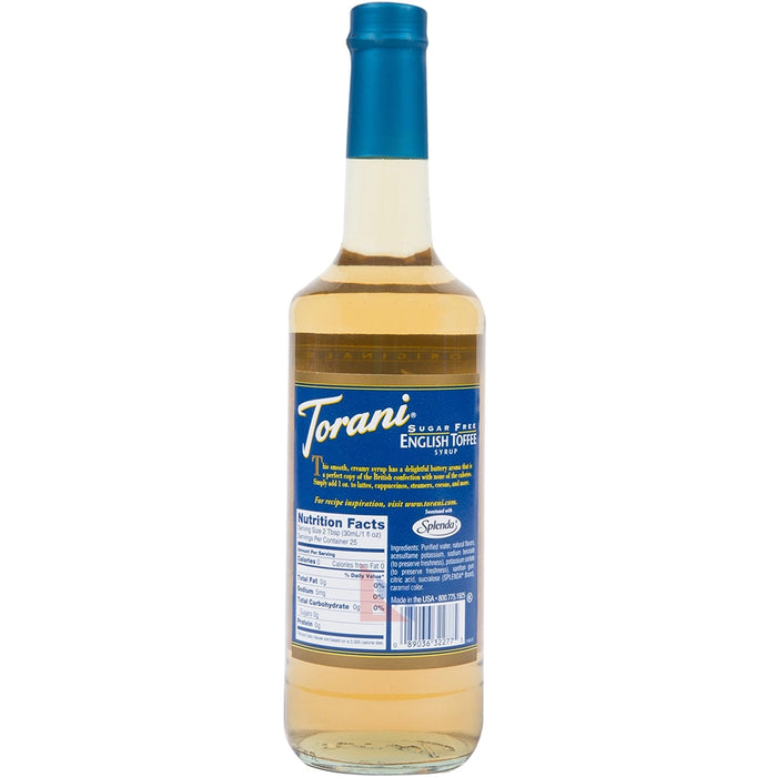 Torani - Sugar Free English Toffee Syrup - 750 ml