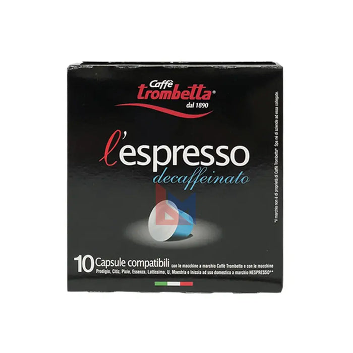 Trombetta - Espresso Decaffeinato Nespresso Compatible Coffee Pods - 10 Pack