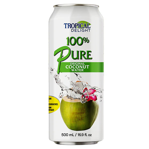 Tropical Delight - 100% Pure Coconut Water Cans - 24 x 500 ml