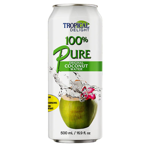 Tropical Delight - 100% Pure Coconut Water Cans - 24 x 500 ml