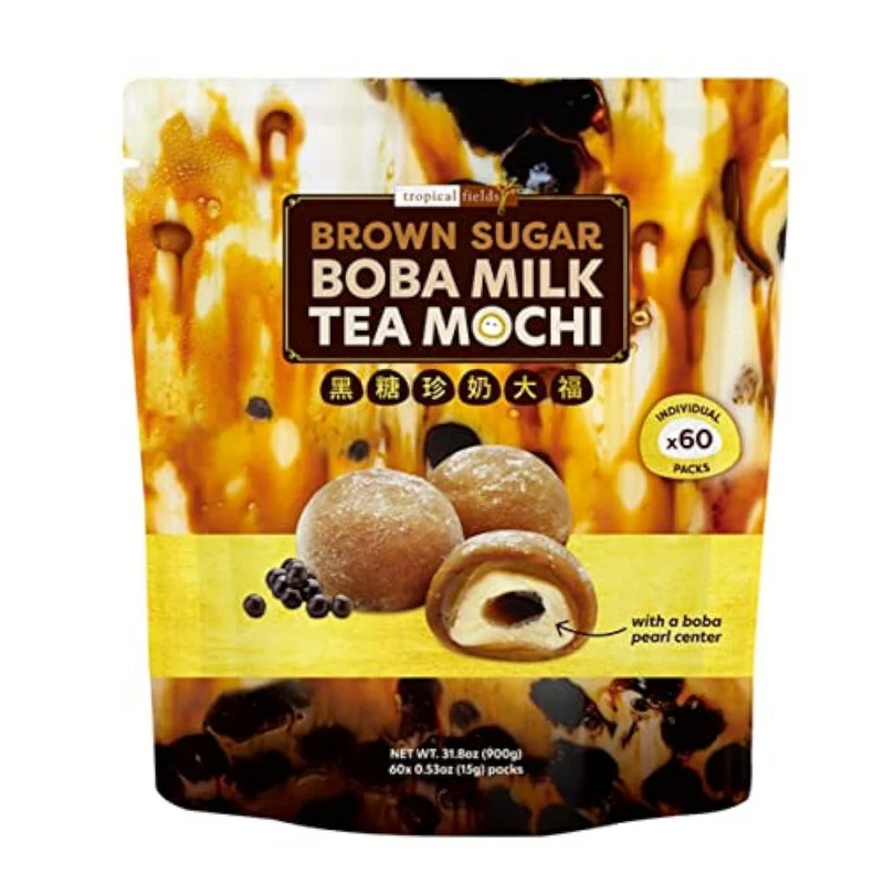 Tropical Fields - Brown Sugar Boba Milk Tea Mochi - 3 x 178g