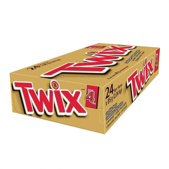 Twix - King Size Cookie Chocolate Candy Bar - 24 x 85g