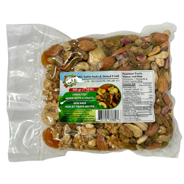 Unsalted Mixed Nuts & Fruits - 500 g