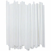 Unwrapped Plastic Straws White