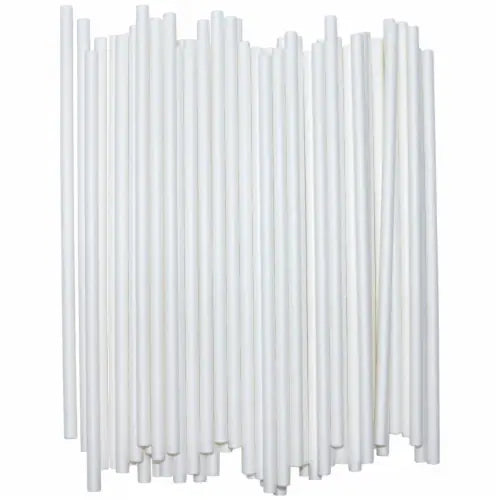 Unwrapped Plastic Straws White