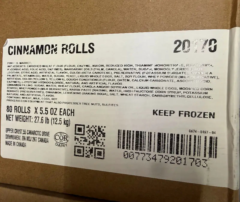 Cinnamon Bun Rolls 5.5 Oz - 80 Pcs