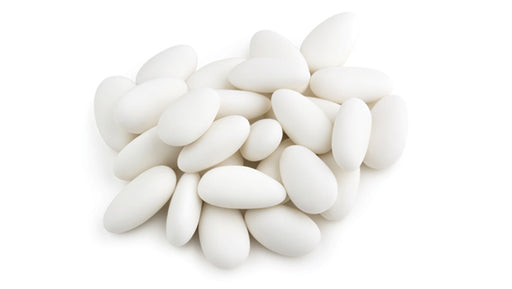 White Confetti Almonds, Whole Almonds In White Candy Coating 10 Lbs