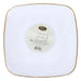 White Square Plastic Plates With Gold Rim 10 inch