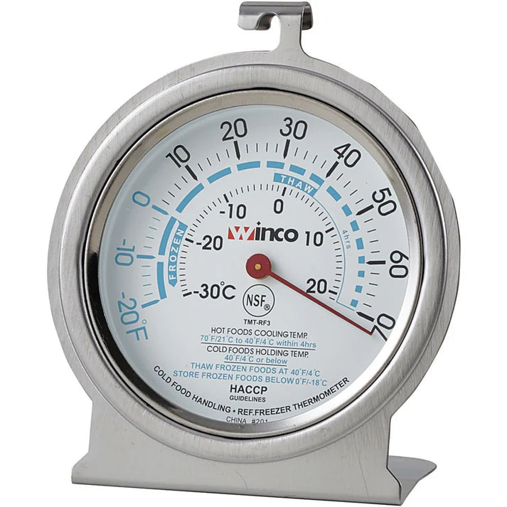 Winco Refrigerator Freezer Thermometer 3 Inch Each