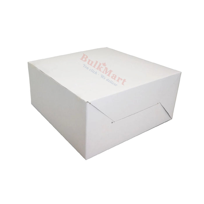 E.B. Box - Cake Box 8" x 8" x 5" White  - 100/Pack