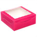 pink cupcake box with window 10x10x4