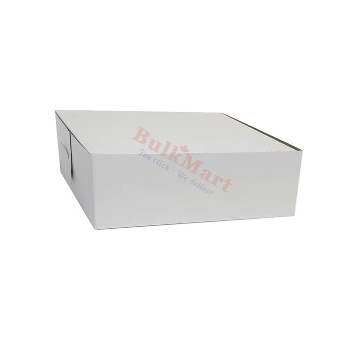 white cake box