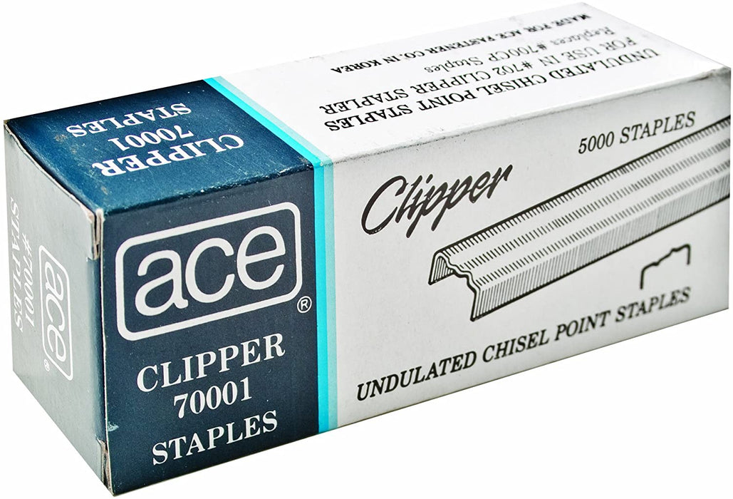 ACE - 70001 Undulated Chisel Point Staples For 702 Clipper - 5000/Box