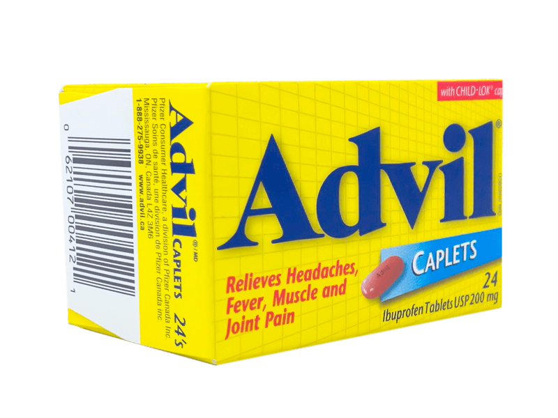 Advil - 200 mg Ibuprofen Caplets - 24 Count