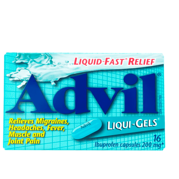 Advil - 200 mg Ibuprofen Liquid Gel Caplets - 16 Count