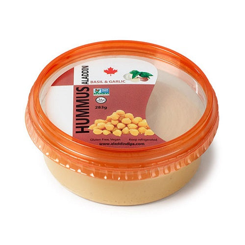 Aladdin Dips - Basil And Garlic Hummus Dip - 283 g