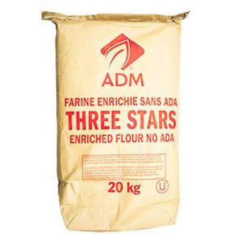 ADM - Three Star Strong Flour (No ADA) 712381 - 20 Kg - Bulk Mart