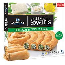 Akropolis - Spinach Swirls - 40 x 140 g - Bulk Mart