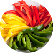 Alasko - Mixed Peppers Red, Yellow, Green 00760 - 10 x 1 Kg - Bulk Mart