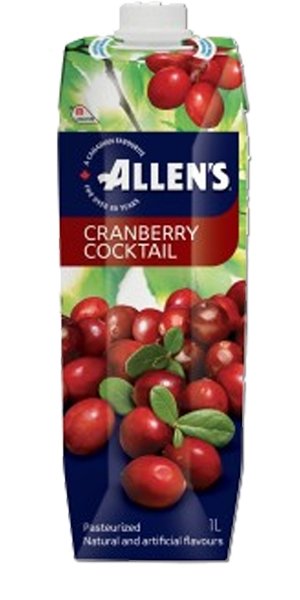 Allen's - Cranberry Cocktail - 12 x 1 L - Bulk Mart