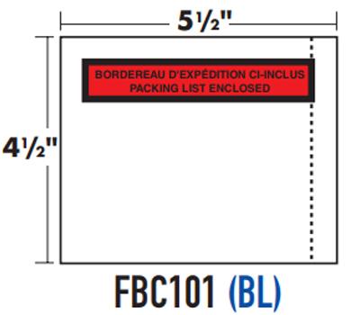 Belle-Pak - 4.5" x 5.5" Packing Slip Envelopes Printed Bilingual - 1000 Pcs - Bulk Mart