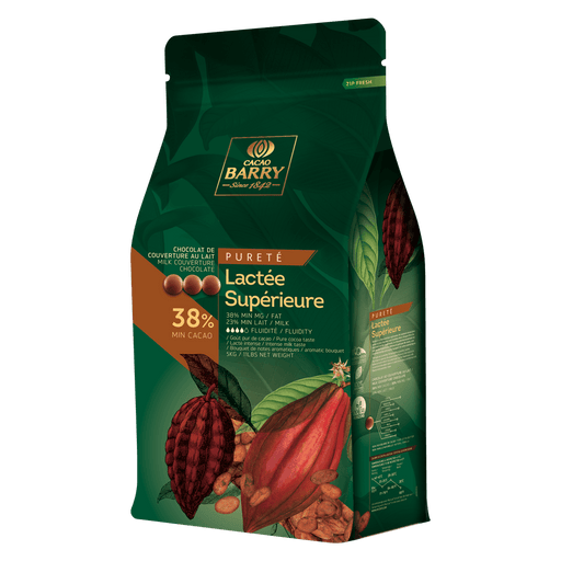 Cacao Barry - 38% Lactee Superieure Chocolate Pistoles - 5 Kg - Bulk Mart