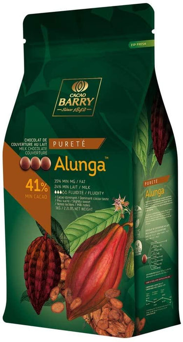 Cacao Barry - 41% Alunga Milk Chocolate Pistoles - 5 Kg - Bulk Mart