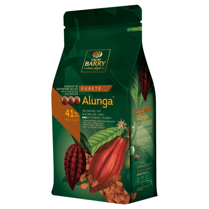 Cacao Barry - 41% Alunga Milk Chocolate Pistoles - 5 Kg - Bulk Mart
