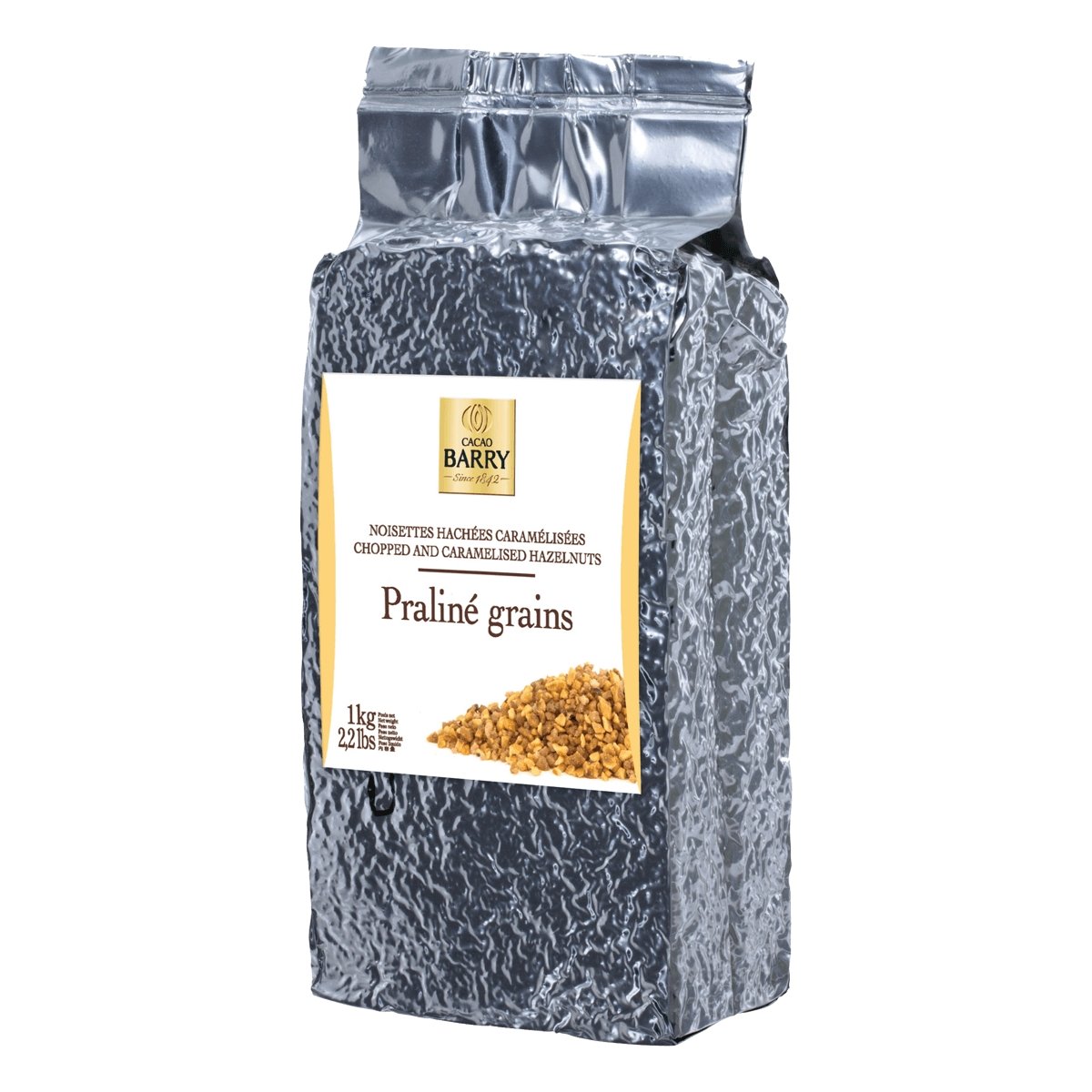 Chopped & Caramelized Hazelnuts Praline Grains 3x1Kg, Cacao Barry