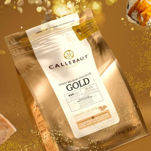 Callebaut - 30.4% Finest Belgian Gold Caramel Callets - 4 x 2.5 Kg - Bulk Mart