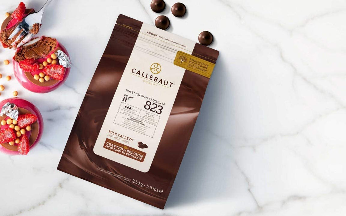 Callebaut - 33.6% Finest Belgian Milk Chocolate Callets 823-CA-U76 - 2.5 Kg - Bulk Mart