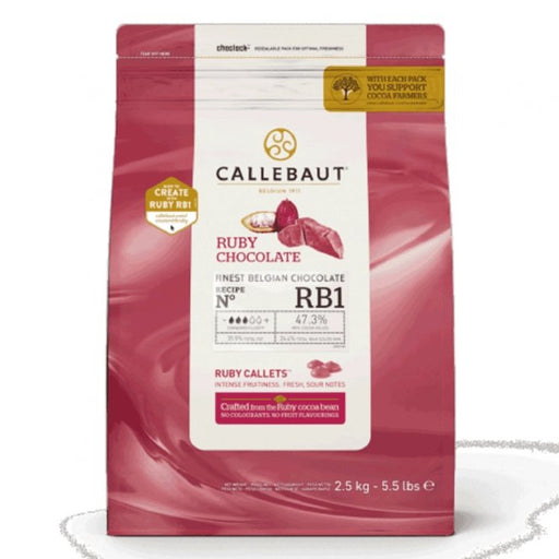 Callebaut - RB1 Finest Belgian Ruby Callets - 4 x 2.5 Kg - Bulk Mart