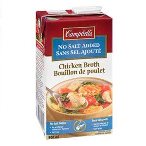 Campbell's - Chicken Broth No Salt - 900 ml - Bulk Mart