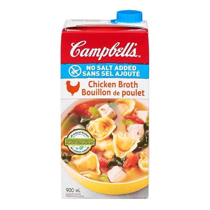 Campbell's - Chicken Broth No Salt - 900 ml - Bulk Mart