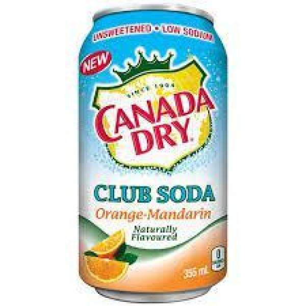 Canada Dry - Club Soda Orange-Mandarin - 12 x 355 ml / Pack - Bulk Mart