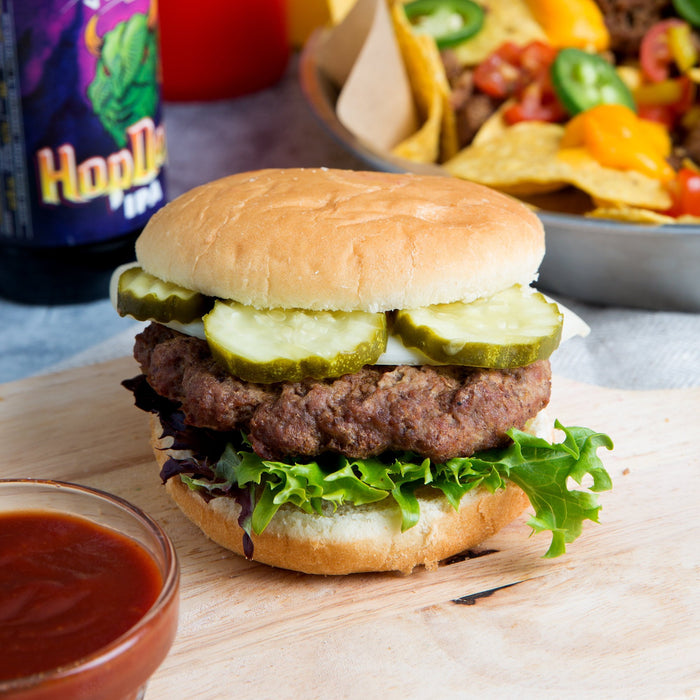 Cardinal - Halal Butcher Style Beef Burger 5.33 Oz - 30 Pcs - Bulk Mart
