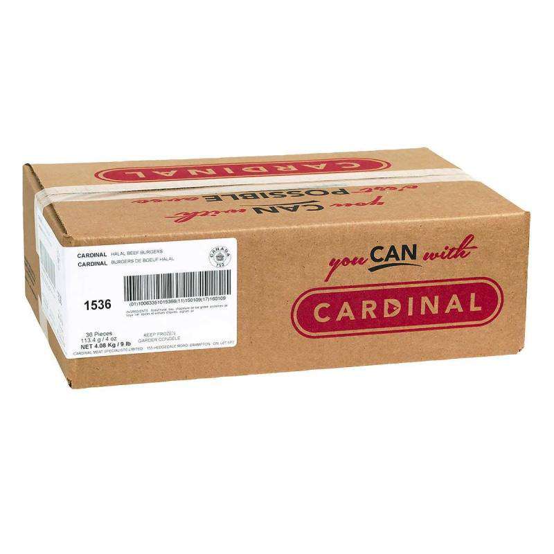 Cardinal - Roadhouse Beef Burger 4 Oz - 42 Pcs - Bulk Mart