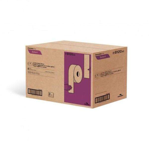 Cascades Pro - B120- 2 Ply Select Jumbo Toilet Paper Roll 900ft - 8 Rolls - Bulk Mart