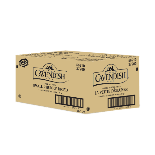 Cavendish - Small Chunky Diced Potato #37200 - 6 x 6 Lb - Bulk Mart