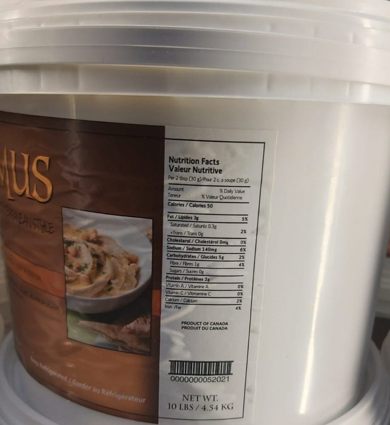 Cedar Creek - Classic Traditional Hummus - 4.54 Kg - Bulk Mart