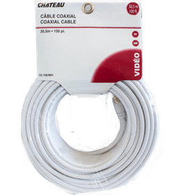 Chateau - 100FT Coaxial Cable Wire Roll - Each - Bulk Mart