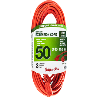 Chateau - 50 Ft Outdoor Orange Extension Cord - Each - Bulk Mart