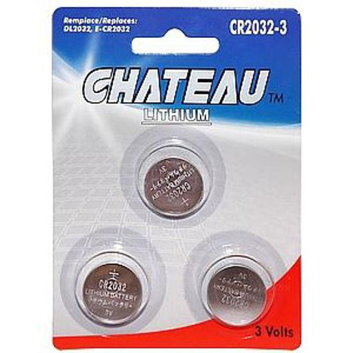 Chateau - CR2032 Lithium 3 Volt Batteries - 3 / Pack - Bulk Mart