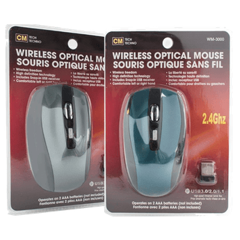 Chateau - Wireless Optical Mouse 2.4GHz With USB Receiver - Each - Bulk Mart