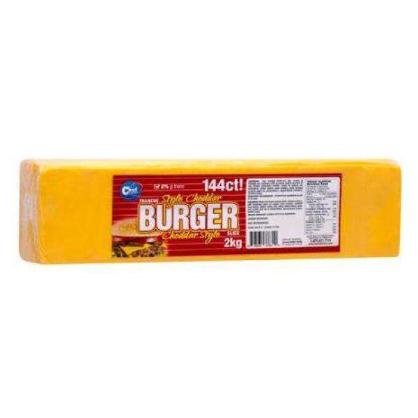 Chef Nutri - Cheddar Style Burger Cut 144 Slices - 2 Kg - Bulk Mart