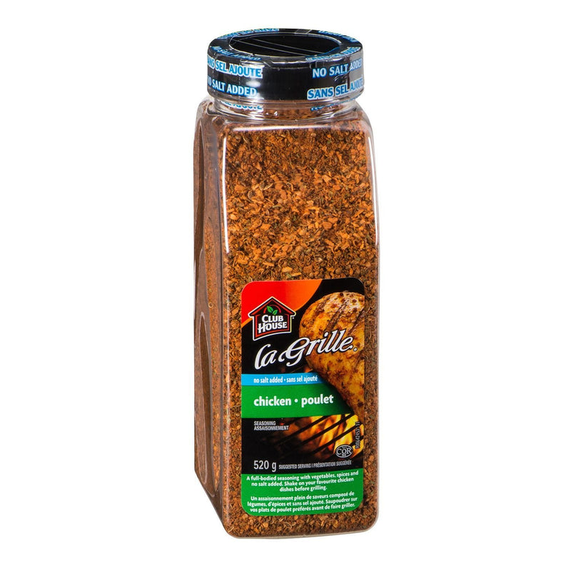 Club House - La Grille Chicken Seasoning Salt Free - 520 g - Bulk Mart